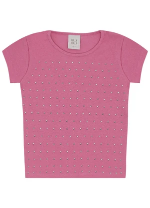 Pulla Bulla - Blusa Ribana com Elastano Leve Rosa - PULLA BULLA