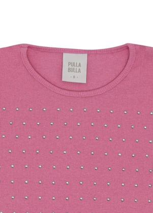 Pulla Bulla - Blusa Ribana com Elastano Leve Rosa - PULLA BULLA