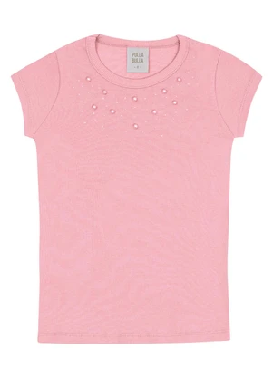 Pulla Bulla - Blusa Ribana com Elastano Leve Rosa - PULLA BULLA