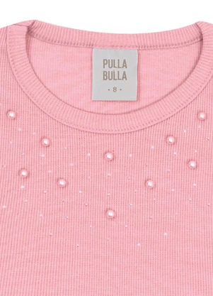 Pulla Bulla - Blusa Ribana com Elastano Leve Rosa - PULLA BULLA