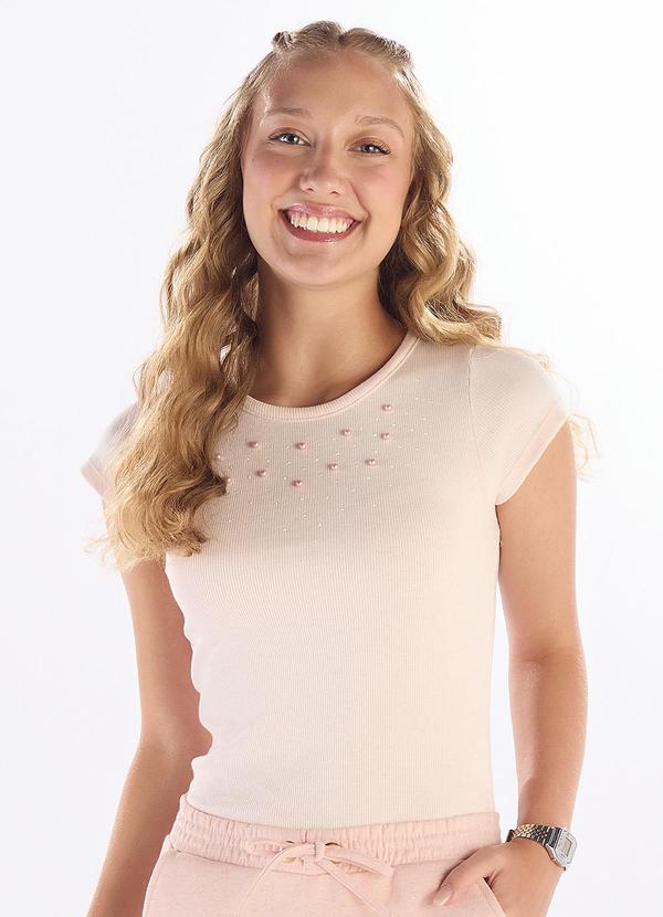 Pulla Bulla - Blusa Ribana com Elastano Leve Rosa 1