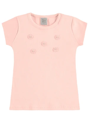Pulla Bulla - Blusa Ribana com Elastano Leve Rosê - PULLA BULLA