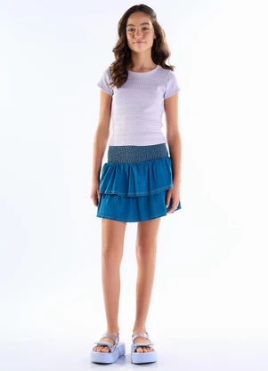 Pulla Bulla - Blusa Ribana com Elastano Leve Roxo - PULLA BULLA