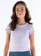 Pulla Bulla - Blusa Ribana com Elastano Leve Verde - variação: Roxo