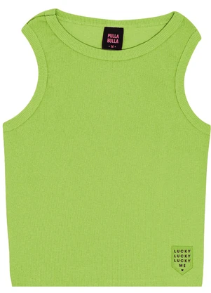 Pulla Bulla - Blusa Ribana com Elastano Leve Verde - PULLA BULLA