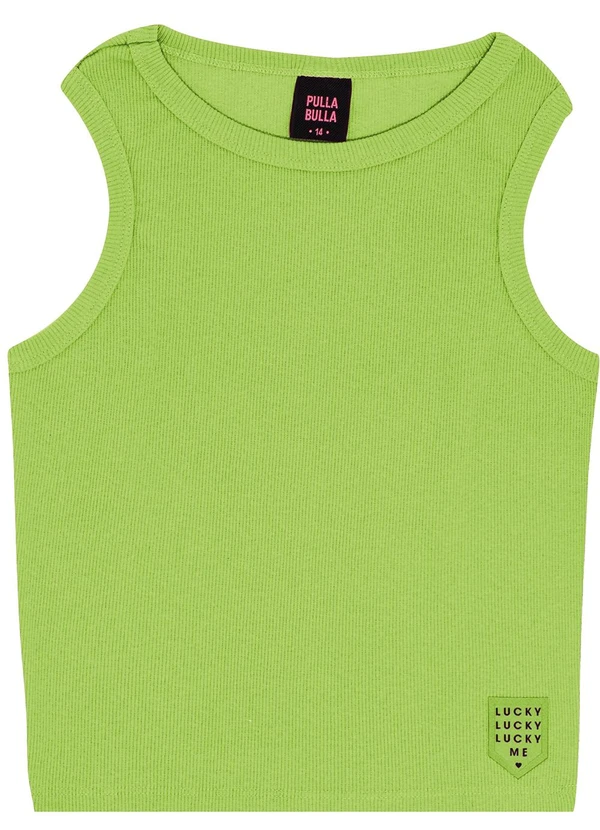 Pulla Bulla - Blusa Ribana com Elastano Leve Verde