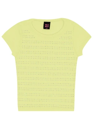 Pulla Bulla - Blusa Ribana com Elastano Leve Verde - PULLA BULLA