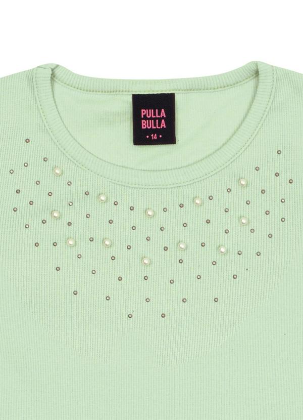 Pulla Bulla - Blusa Ribana com Elastano Leve Verde 2