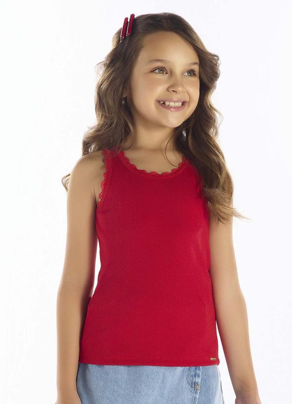 Pulla Bulla - Blusa Ribana com Elastano Leve Vermelho