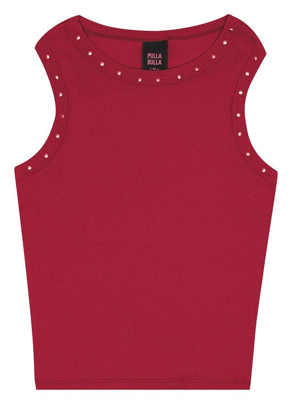 Pulla Bulla - Blusa Ribana com Elastano Leve Vermelho 1
