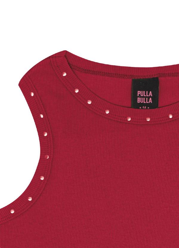 Pulla Bulla - Blusa Ribana com Elastano Leve Vermelho 2