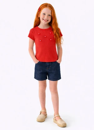 Pulla Bulla - Blusa Ribana com Elastano Leve Vermelho - PULLA BULLA