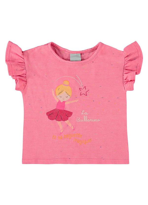Malwee Kids - Blusa Rosa Box Bailarina Menina