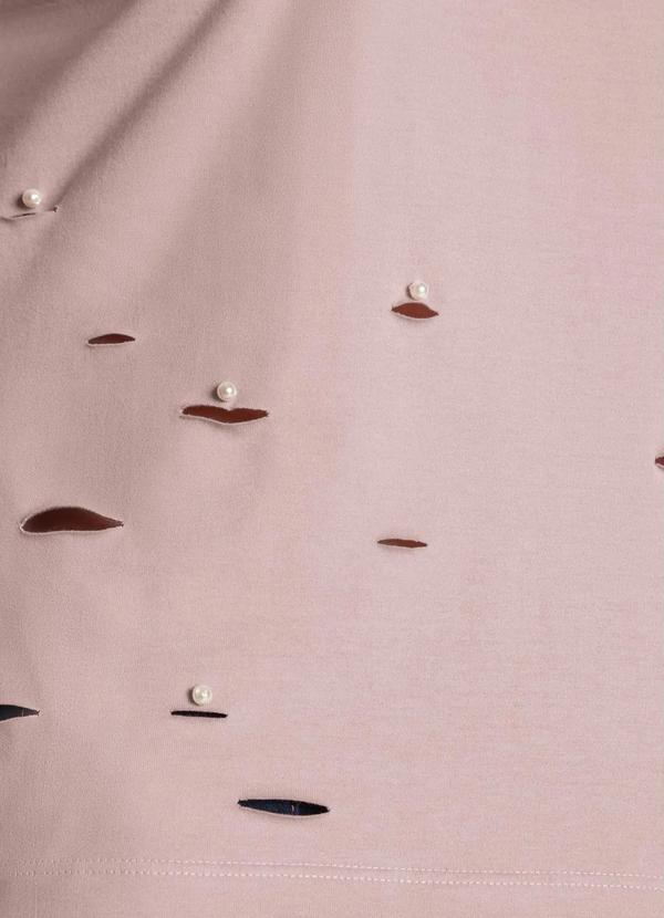 Outlet - Blusa Rosa Claro Juvenil com Detalhes em Perolas 3