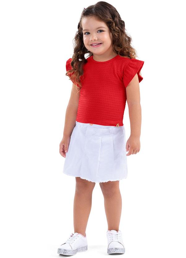 Alenice - Blusa Soft Summer Menina Vermelho