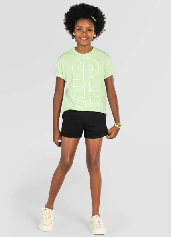 Young Class - Blusa Teen Menina em Malha Verde 2