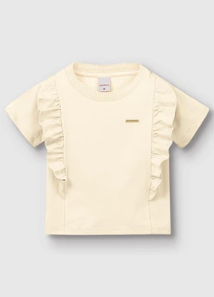 Carinhoso - Blusa Tradicional em Cotton Areia - CARINHOSO