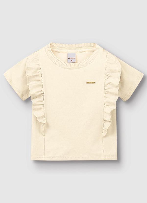 Carinhoso - Blusa Tradicional em Cotton Areia 1