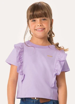 Carinhoso - Blusa Tradicional em Cotton Lavanda - CARINHOSO