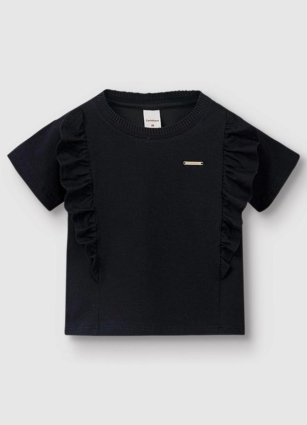 Carinhoso - Blusa Tradicional em Cotton Preto