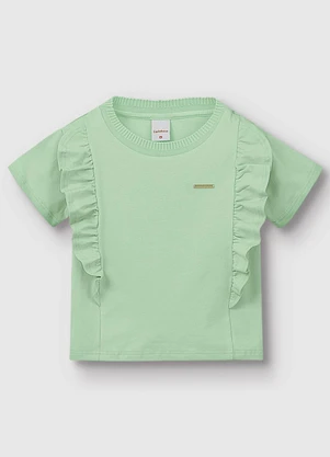 Carinhoso - Blusa Tradicional em Cotton Verde Menta - CARINHOSO