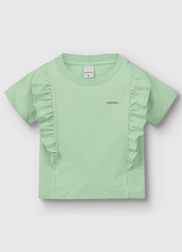 Carinhoso - Blusa Tradicional em Cotton Verde Menta