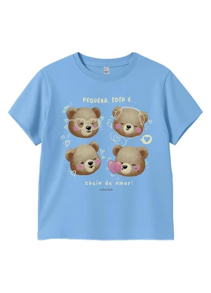 Malwee Kids - Blusa Ursinhos em Malha Azul Pastel - MALWEE KIDS