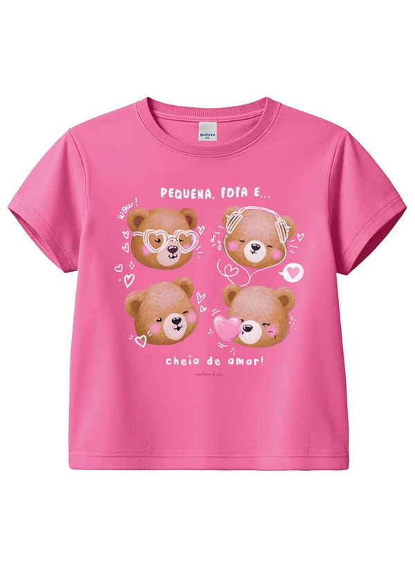 Malwee Kids - Blusa Ursinhos em Malha Rosa Escuro 2