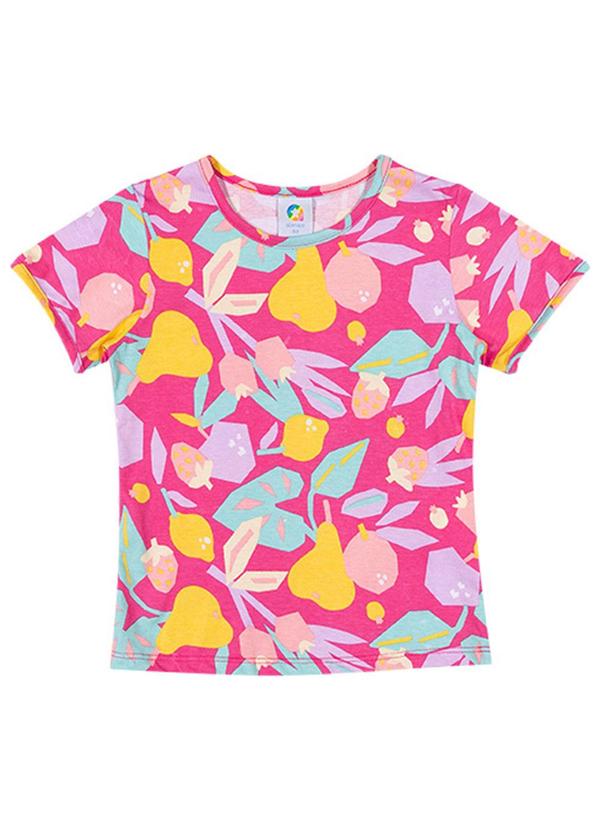 Alenice - Blusa Verão Colorido Menina Rosa