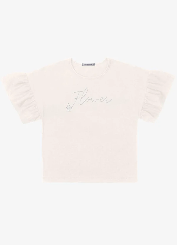 Trick Nick - Blusa Verão Menina com Bordado Bege