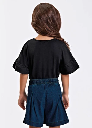 Trick Nick - Blusa Verão Menina com Bordado Preto - TRICK NICK