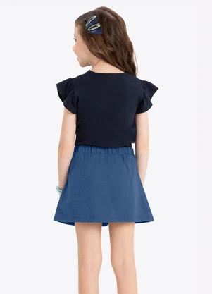 Rovi Kids - Blusa Verão Menina com Strass Azul - ROVI KIDS