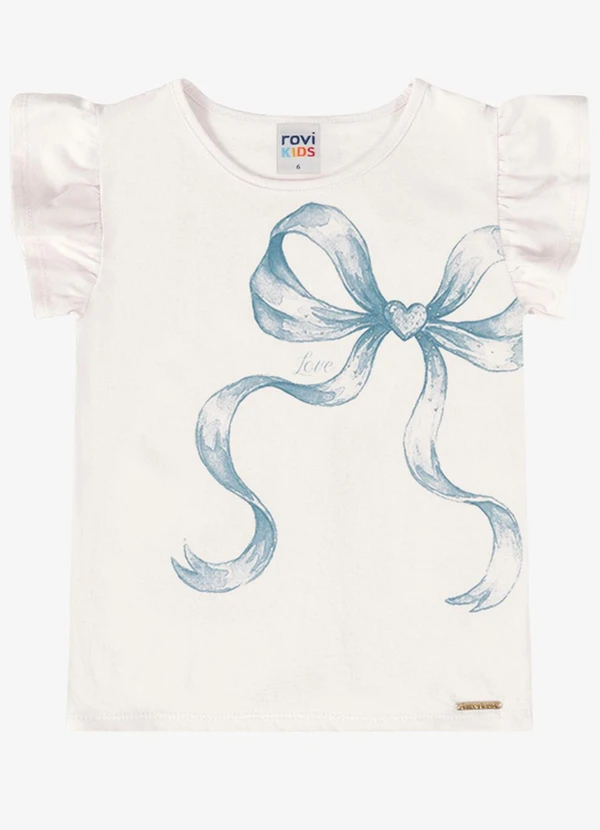 Rovi Kids - Blusa Verão Menina com Strass Bege