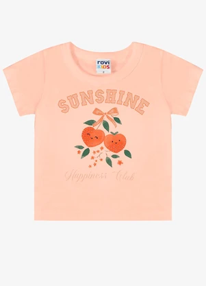 Rovi Kids - Blusa Verão Menina com Strass Rosa - ROVI KIDS