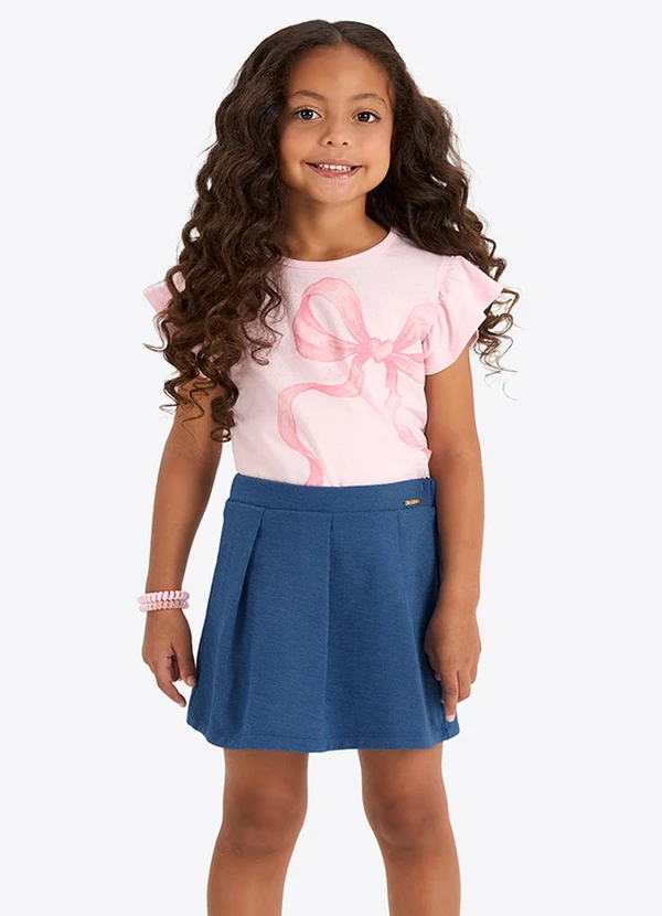 Rovi Kids - Blusa Verão Menina com Strass Rosa