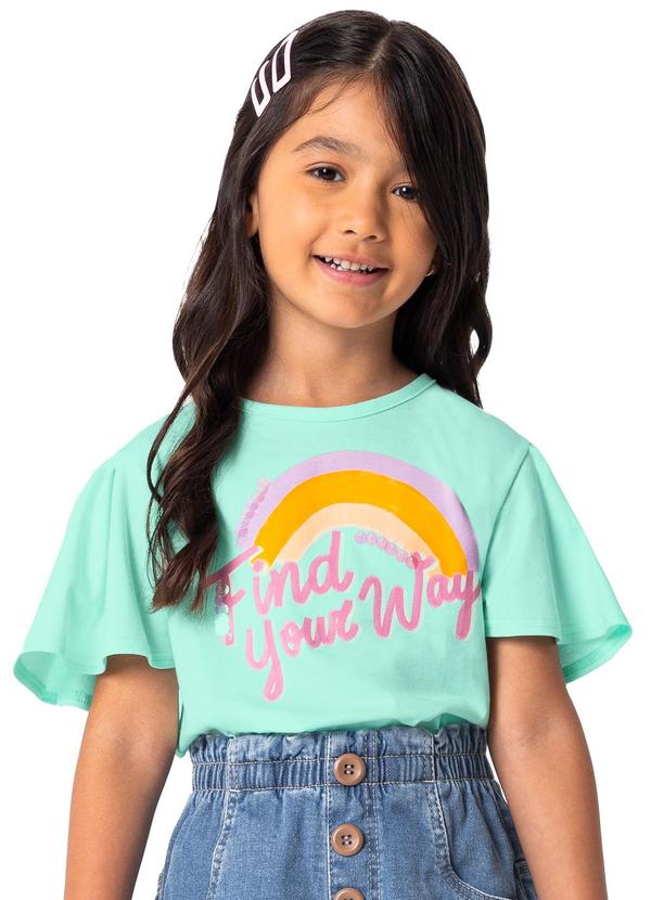 Malwee Kids - Blusa Verde Água Box Find Your Way Menina