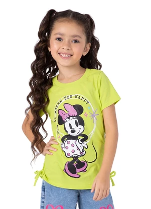 Malwee Kids - Blusa Verde Limão Minnie® com Amarração Menina - MALWEE KIDS
