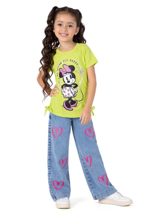 Malwee Kids - Blusa Verde Limão Minnie® com Amarração Menina - MALWEE KIDS
