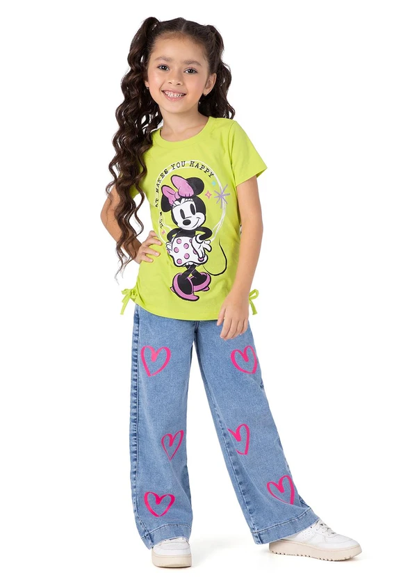 Malwee Kids - Blusa Verde Limão Minnie® com Amarração Menina 2