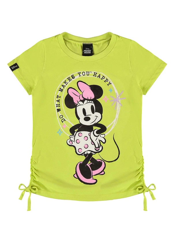 Malwee Kids - Blusa Verde Limão Minnie® com Amarração Menina 3
