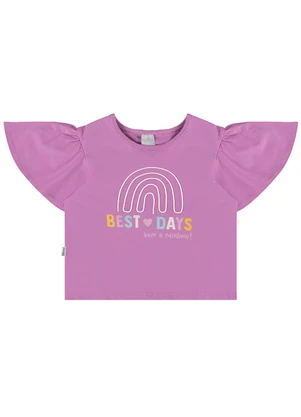 Malwee Kids - Blusa Violeta Best Days com Bordado - MALWEE KIDS