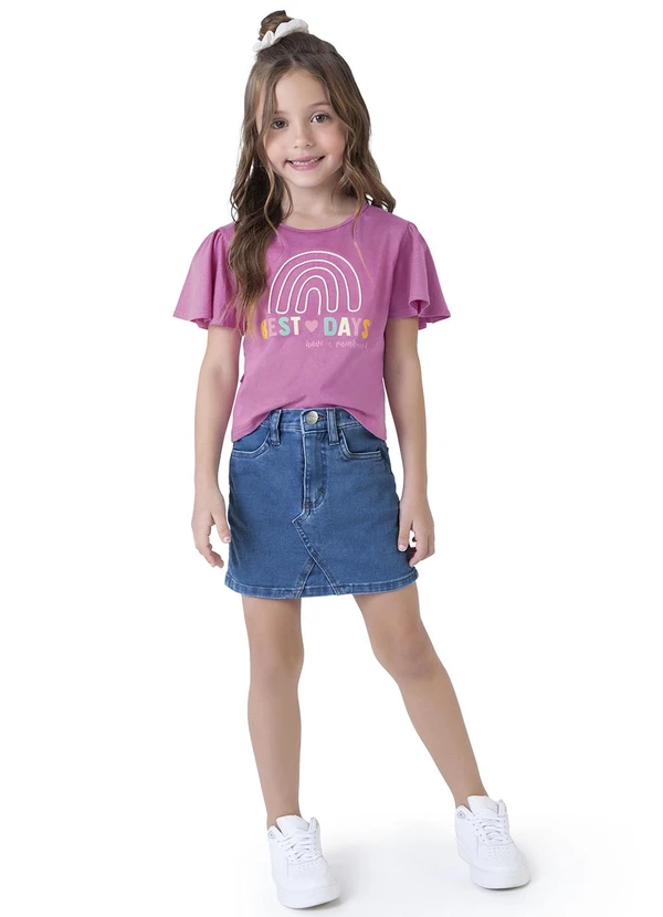 Malwee Kids - Blusa Violeta Best Days com Bordado