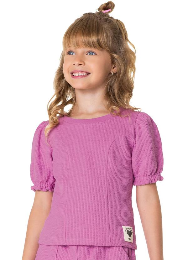Malwee Kids - Blusa Violeta Box em Anarruga Menina