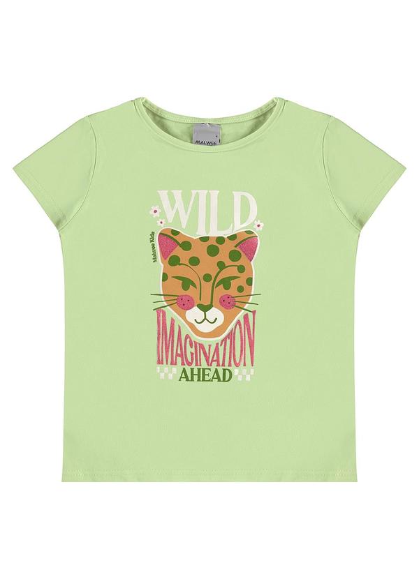 Malwee Kids - Blusa Wild Imagination com Glitter Verde Claro 1
