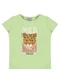 Malwee Kids - Blusa Ocean Soul com Glitter Laranja Claro - variação: Verde Claro
