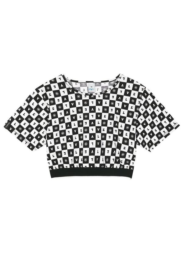 Hapier - Blusa Xadrez Juvenil Feminina Branco