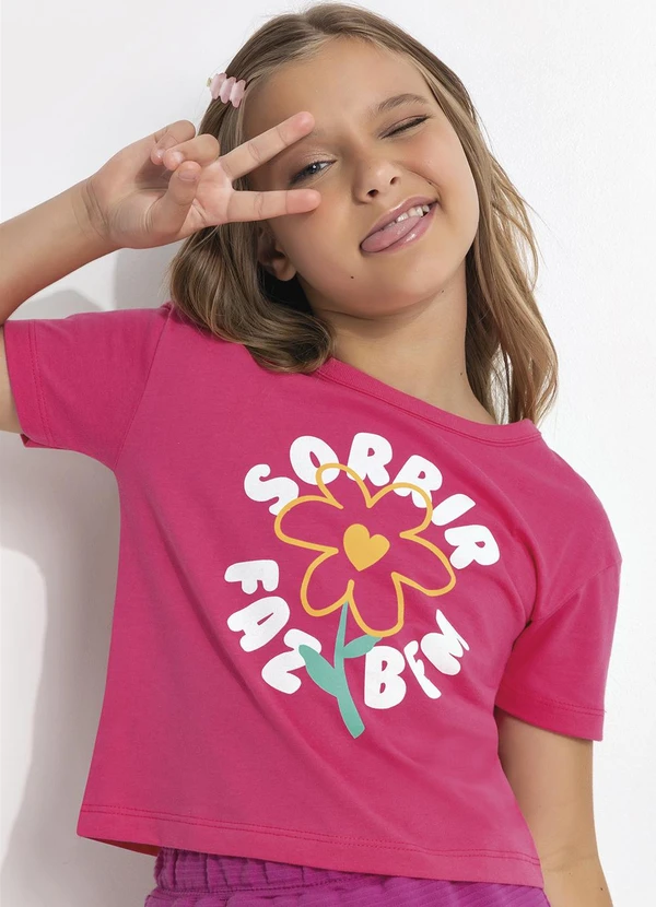 Fakini - Blusa em Malha Rosa