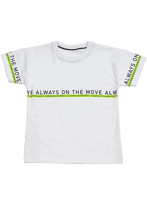 Marisol - Camisa Dino Manga Curta Infantil Branco - MARISOL