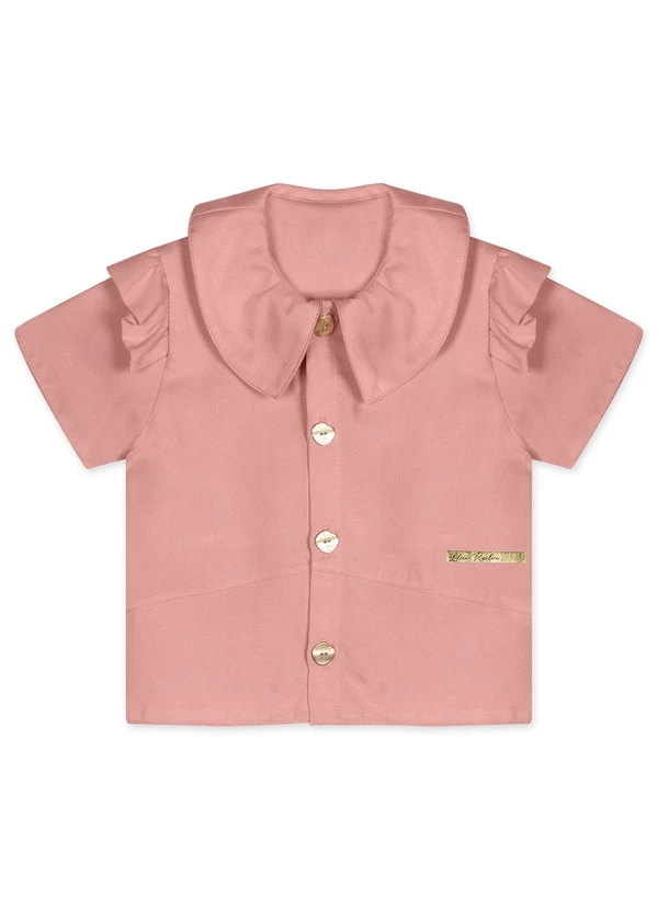 Lilica Ripilica - Camisa Manga Curta Infantil Feminina Rosa