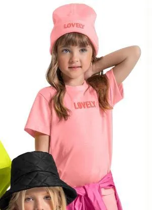 Quimby - Camiseta Básica Infantil Lovelly Rosa - QUIMBY